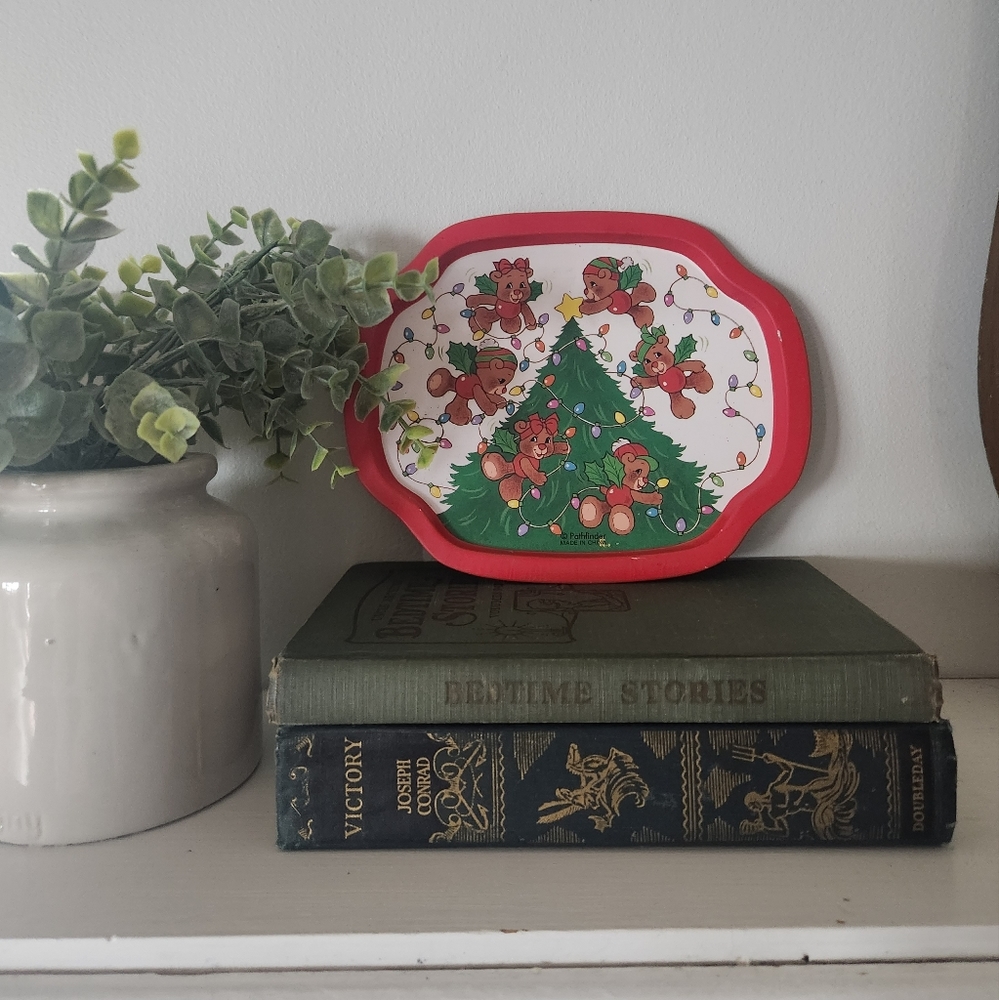 Vintage Pathfinder Christmas Holiday Christmas Tree Tin Tray (small)
